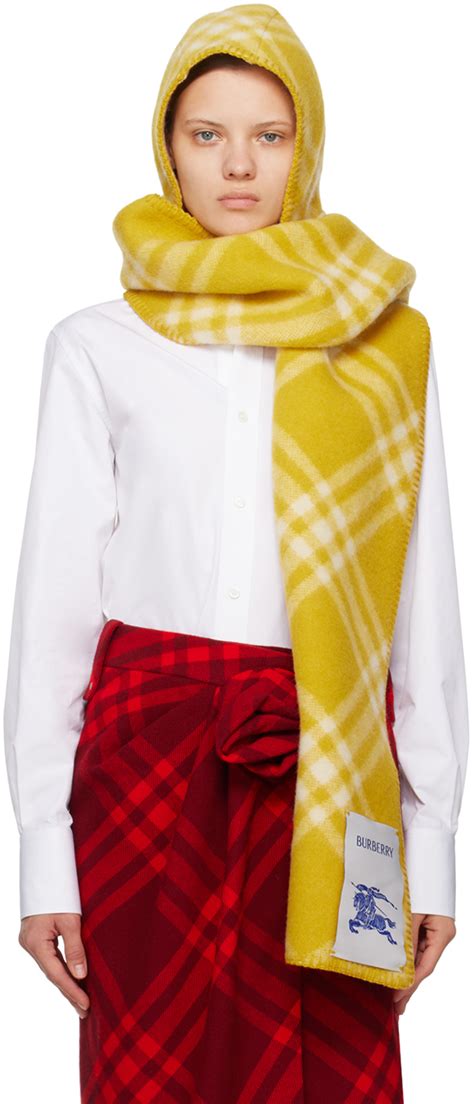 burberry yellow hooded scarf|burberry scarves official site.